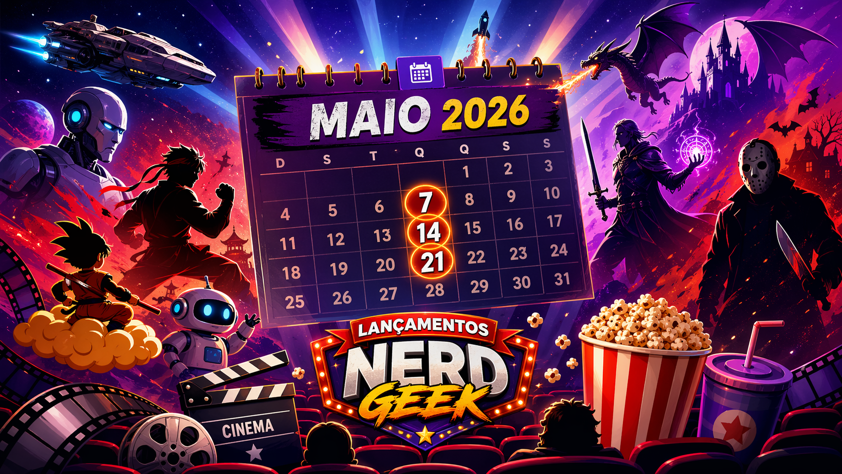 calendário de filmes de maio de 2026