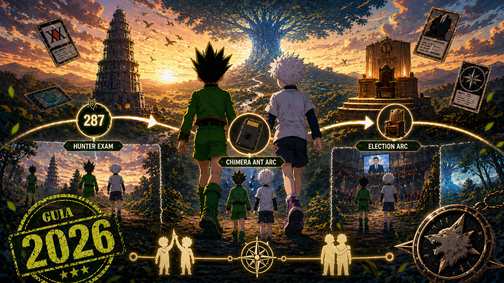 guia 2026 de como assistir hunter x hunter