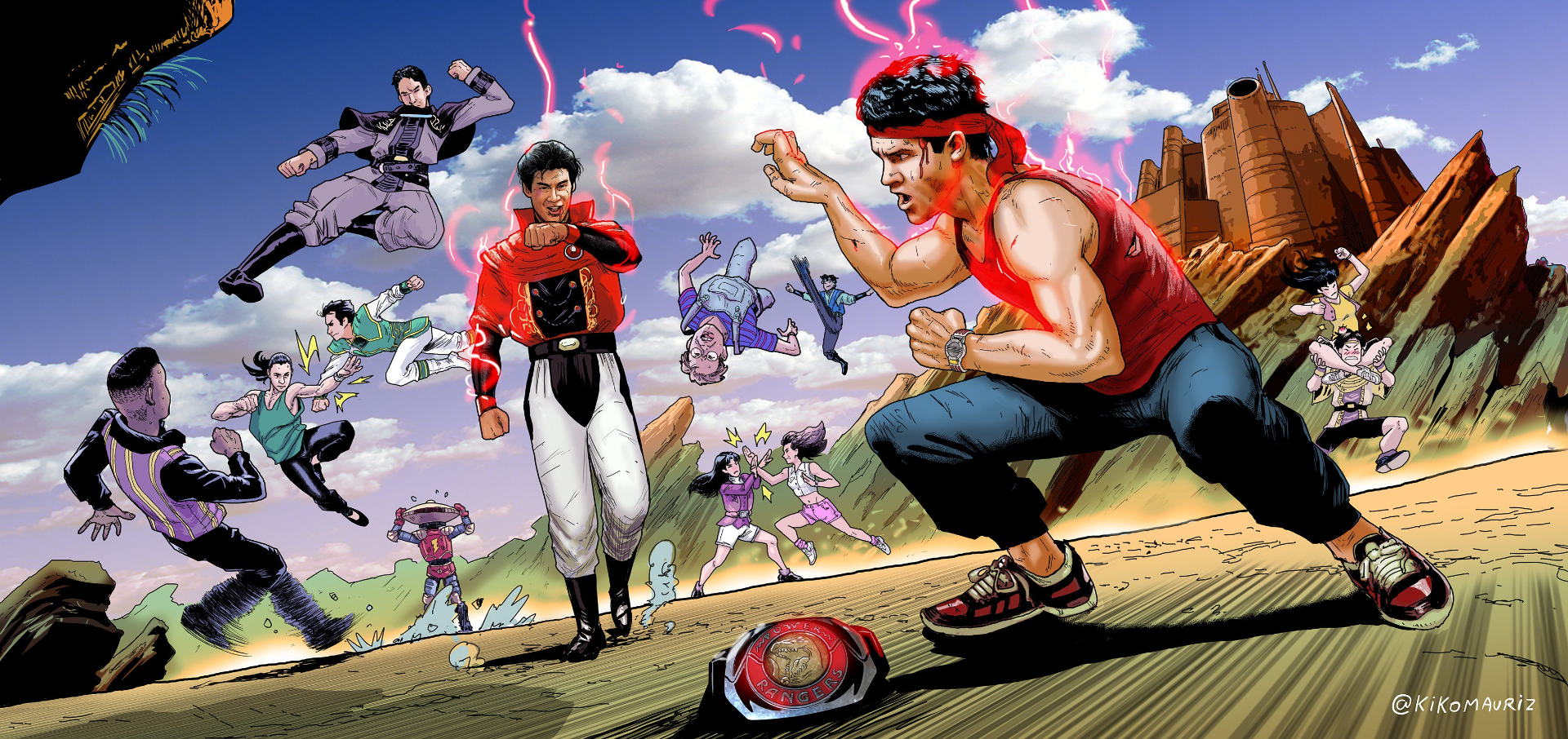 ainmação de power rangers vs zyuranger