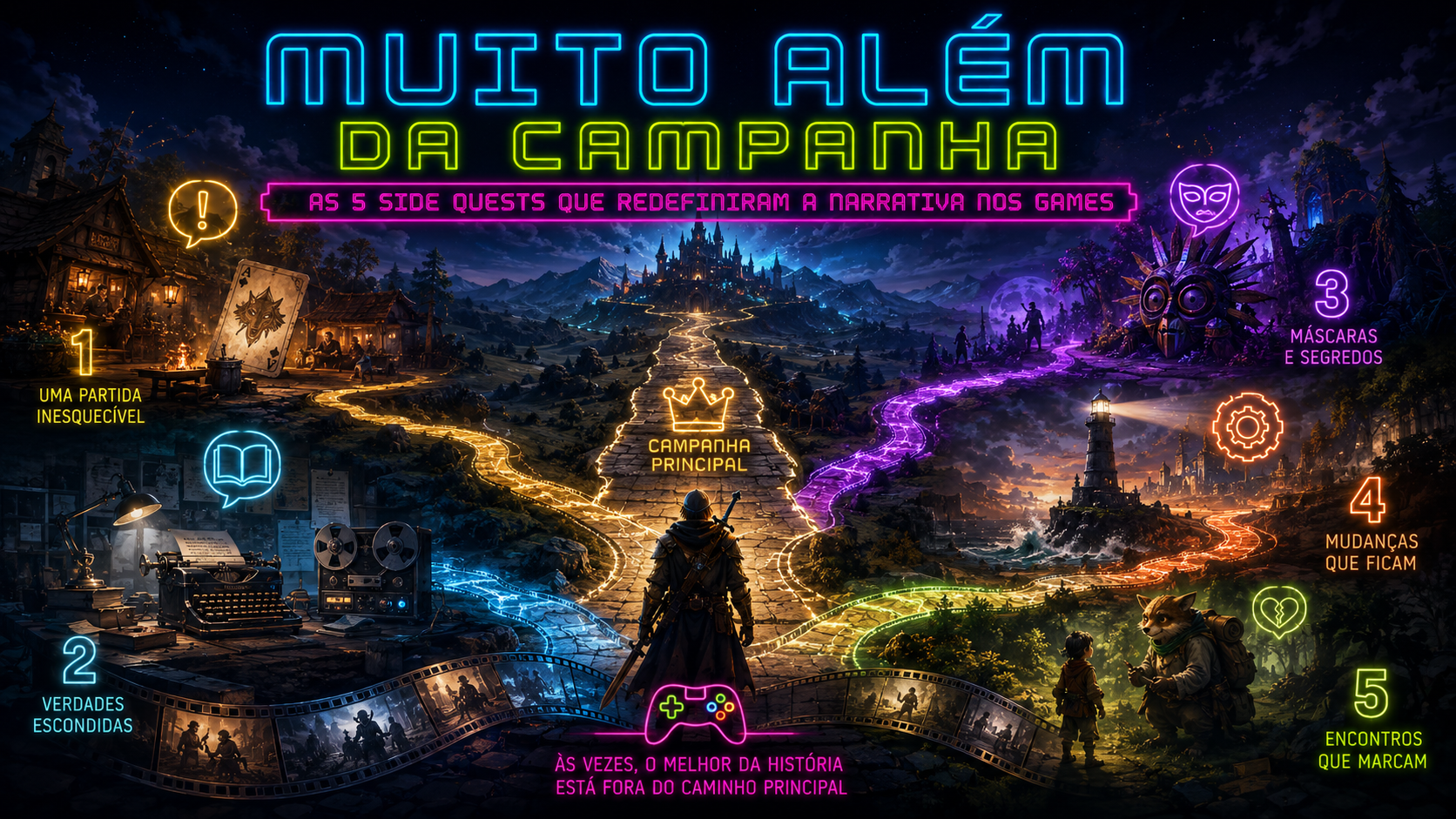 capa 5 side quests tão boas quanto a história principal de seus jogos