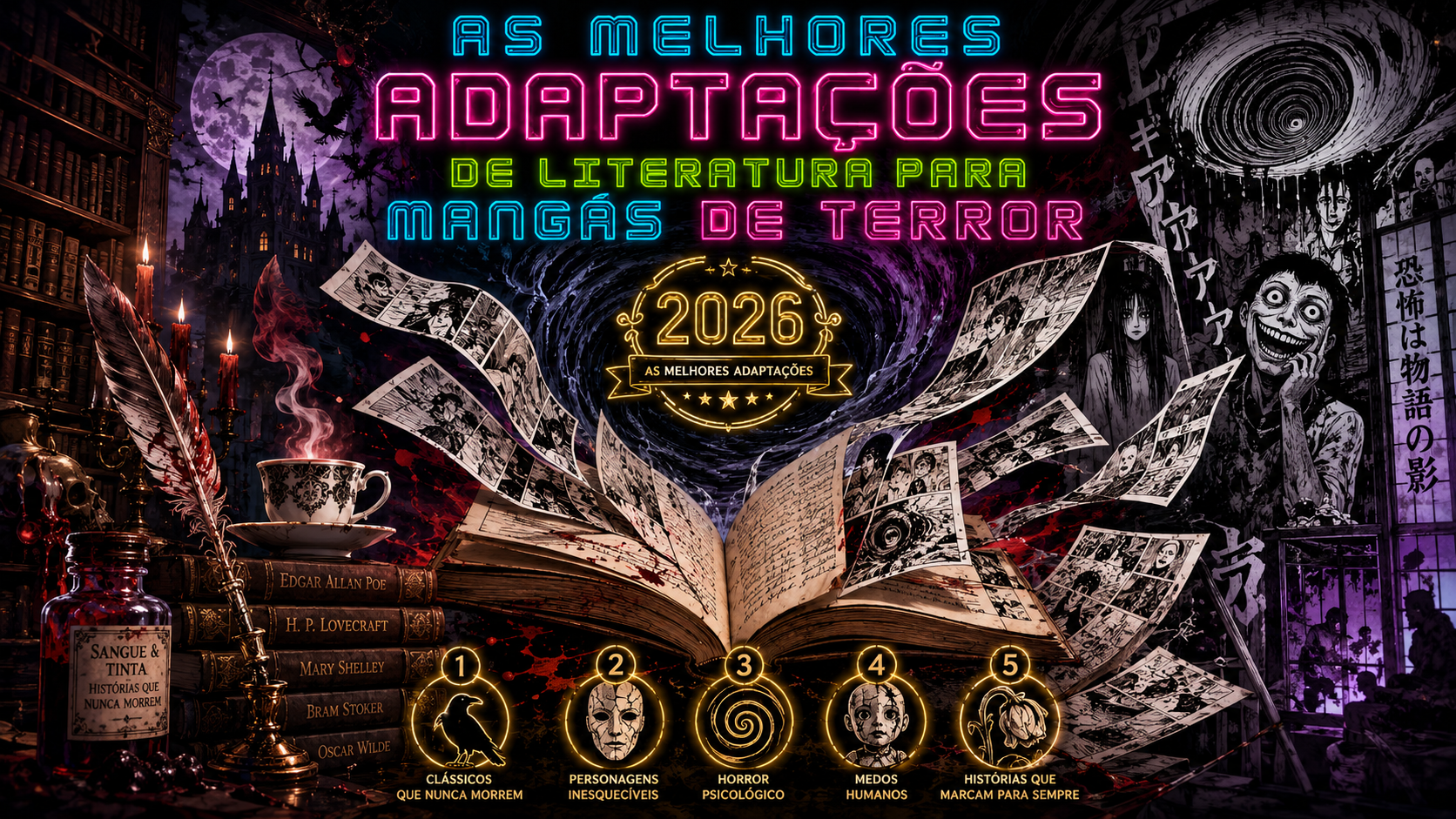 adaptações de terror em manga para 2026