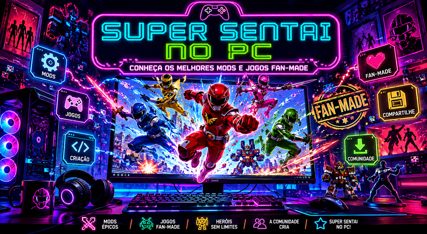 capa super sentai no pc